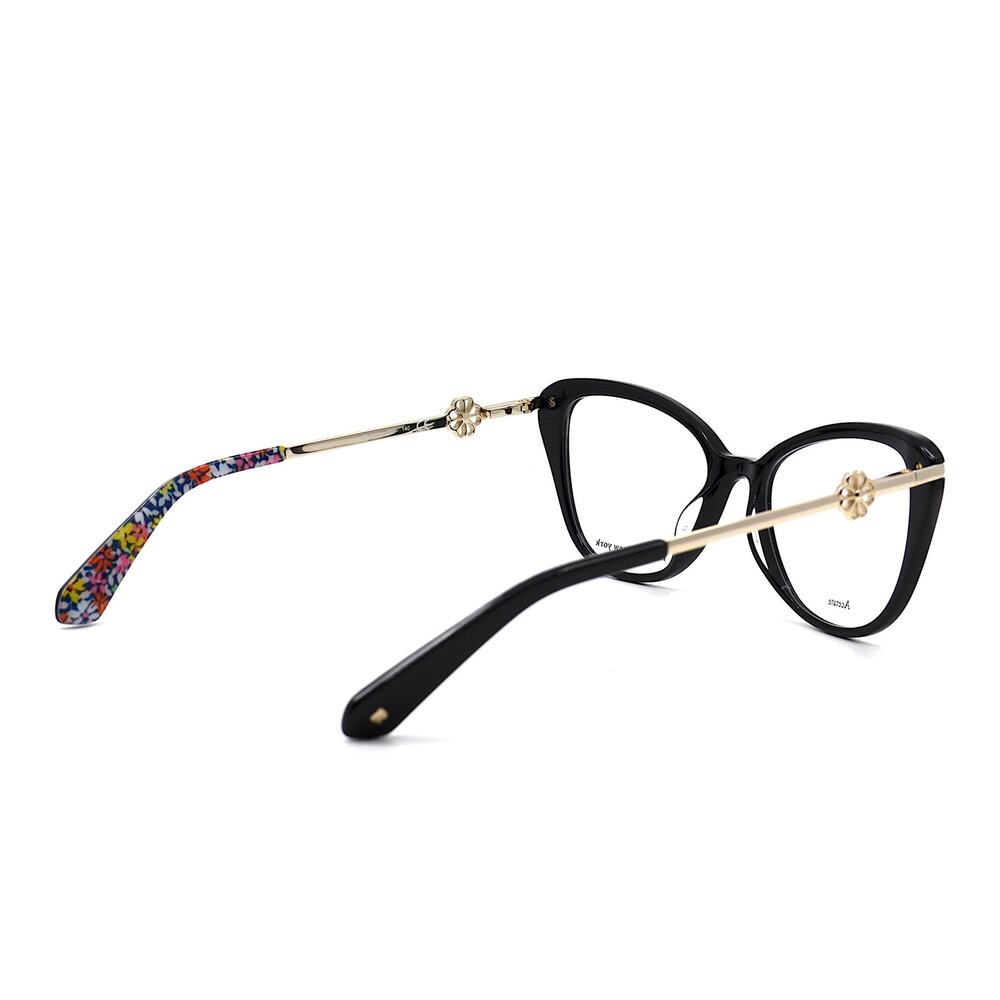 NEW KATE SPADE FLAVIA 807 BLACK GOLD AUTHENTIC EYEGLASSES FRAME - Picture 9 of 12